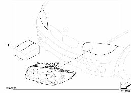 INSTALL.KIT, XENON LIGHT diagram for BMW 1 Series E81 116i 1.6