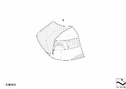 RETROFIT KIT REAR LIGHT BLACK LINE diagram for BMW 1 Series E81 116i 1.6