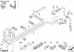 REAR BRAKE PIPE DSC diagram for BMW 3 Series E46 330Cd