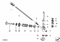 TIMIMG GEAR - ROCKER ARM/VALVES diagram for BMW 700