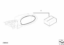 RETROFIT: HEATING OUTSIDE MIRROR diagram for BMW 1 Series E81 116i 1.6
