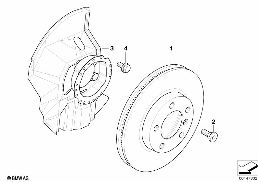 FRONT BRAKE / BRAKE DISC diagram for BMW 3 Series E46 330Cd