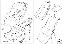BMW BABY SEAT 0+ ISOFIX diagram for BMW 1 Series E81 116i 1.6