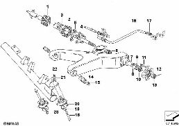 REAR AXLE WITH SUSPENSION diagram for BMW 700