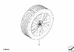 WINTER WHEEL WITH TIRE V SPOKE 141 - 17