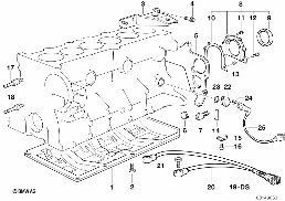 ENGINE BLOCK MOUNTING PARTS diagram for BMW 5 Series E39 528i