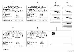 LABELS INDEPENDENT HEATING diagram for BMW 5 Series E39 528i