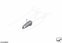 HANDBRAKE GRIP WITH CHROME INLAY diagram for BMW 1 Series E81 116i 1.6