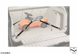 LUGGAGE COMPARTMENT CLAMPING BELTS diagram for BMW 1 Series E81 116i 1.6