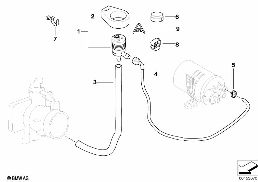 FUEL TANK BREATHER VALVE diagram for BMW 5 Series E39 528i