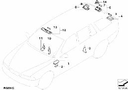 VARIOUS LAMPS diagram for BMW 5 Series E39 528i