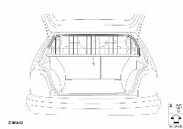 BOOT PARTITIONING GRATE diagram for BMW 5 Series E39 528i