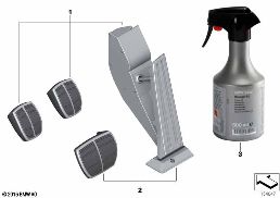 SET OF HIGH-GRADE STEEL PEDAL COVERS diagram for BMW 1 Series E81 116i 1.6