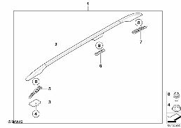RETROFIT KIT, ROOF RAILING diagram for BMW 5 Series E39 528i