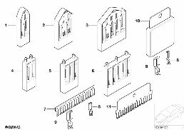 VARIOUS COMB-TYPE CONNECTORS diagram for BMW 5 Series E39 528i