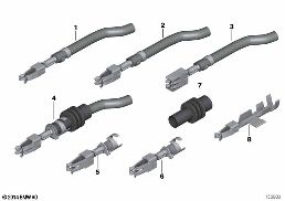 DOUBLE LEAF SPRING CONTACT diagram for BMW 5 Series E39 528i