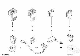 VARIOUS SWITCHES, TV SWITCH diagram for BMW 5 Series E39 528i