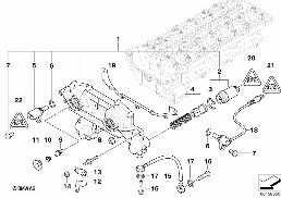CYLINDER HEAD VANOS diagram for BMW 5 Series E39 528i