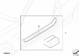 DOOR SILL STRIP RETROFIT KIT ST. STEEL diagram for BMW 1 Series E81 116i 1.6