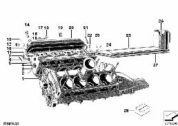 CYLINDER HEAD/CYLINDER HEAD COVER diagram for BMW V8 3200CS