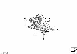 ENGINE HOUSING MOUNTING PARTS diagram for BMW V8 3200CS