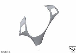 COVER, MULTI-FUNCT.STEERING WHEEL diagram for BMW 1 Series E81 116i 1.6