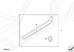 ILLUMINATED DOOR SILL STRIP RETROFIT KIT diagram for BMW 1 Series E81 116i 1.6