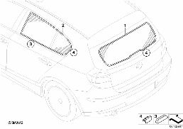 SUNSHADE diagram for BMW 1 Series E81 116i 1.6