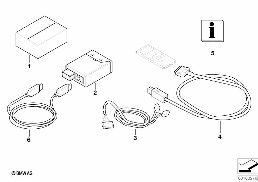 RETROFIT KIT USB/IPOD CONNECTION diagram for BMW 1 Series E81 116i 1.6