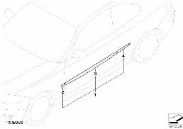 IMPACT GUARD STRIPS, SIDE diagram for BMW 1 Series E81 116i 1.6