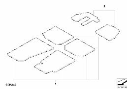 FLOOR MAT SET diagram for BMW 5 Series E39 528i