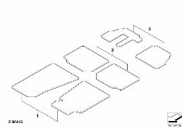 RUBBER FLOOR MATS diagram for BMW 5 Series E39 525i