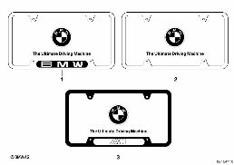 LICENSE PLATE FRAME diagram for BMW 5 Series E39 525i
