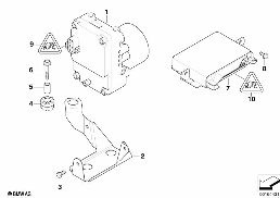 ABS HYDRO UNIT/CONTROL UNIT/SUPPORT diagram for BMW 5 Series E39 528i