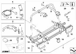 REAR CARRIER ECE diagram for BMW 1 Series E81 116i 1.6