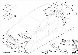 AERODYNAMICS PACKAGE diagram for BMW 1 Series E81 116i 1.6