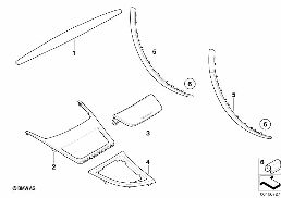 BMW PERFORMANCE INTERIOR MOLDINGS CARBON diagram for BMW 1 Series E81 116i 1.6