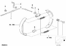 PARKING BRAKE/BRAKE SHOES diagram for BMW 5 Series E39 528i