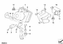 HYDRO UNIT DSC/FASTENING/SENSORS diagram for BMW 3 Series E46 330Cd