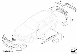 BMW PERFORMANCE AERODYNAMICS diagram for BMW 1 Series E81 116i 1.6