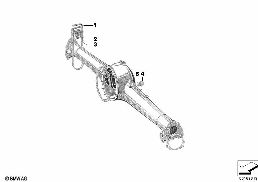 REAR AXLE WITH SUSPENSION diagram for BMW V8 3200CS