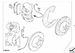SET OF BMW PERFORMANCE BRAKES FRONT/REAR diagram for BMW 1 Series E81 116i 1.6