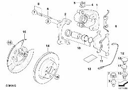 BMW PERFORMANCE REAR WHEEL BRAKE diagram for BMW 1 Series E81 116i 1.6