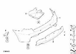 BMW PERFORMANCE AERODYNAMICS, REAR diagram for BMW 1 Series E81 116i 1.6