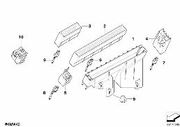 FUSE HOUSING/RELAY BRACKET diagram for BMW 5 Series E39 528i