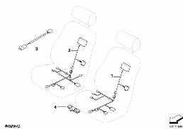 WIRING SET, BASIC/SPORTS SEAT, MANUAL diagram for BMW 5 Series E39 528i