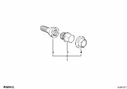 WHEEL BOLT LOCK WITH ADAPTOR diagram for BMW 5 Series E39 528i