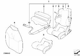 BMW JUNIOR SEAT I-II ISOFIX diagram for BMW 1 Series E81 116i 1.6