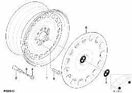 STEEL RIM STYL.12 diagram for BMW 5 Series E39 528i