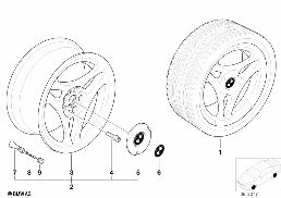 3-SPOKE STYLING (STYL.38) diagram for BMW 5 Series E39 528i